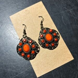 Orange Drop Earrings